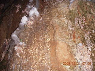 23 6qm. Zion National Park - ripply ice with flash