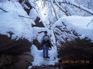 Zion National Park - Emerald Pools hike - Adam at upper pond