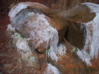 Zion National Park - Emerald Pools hike - icicles