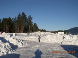 975 6qt. Adam running in the cold snow at Flagstaff Airport (FLG)