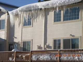 cold snowy road near Flagstaff Airport (FLG)