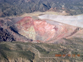 aerial - open pit mine