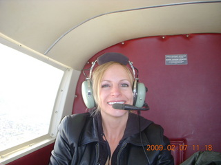 Coolidge trip with Sean and Kristina - Kristina in the back seat of N8483R