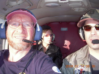 Adam, Kristina, and Sean flying in N8483R