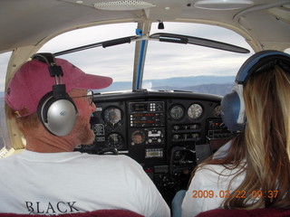 Adam and Amanda from behind flying in N8483R