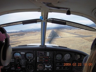 aerial - Adam landing at Prescott Airport (PRC)