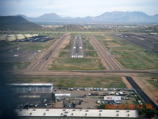 aerial - Deer Valley Airport (DVT) on final