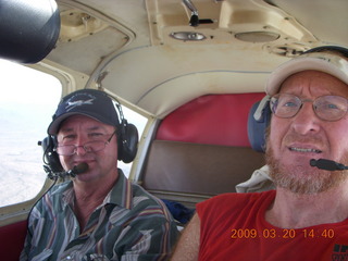 Ken Calman and Adam flying in N4372J