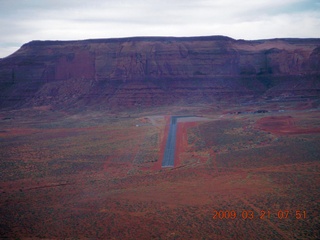 aerial - Monument Valley Airport (UT25) - no go-arounds