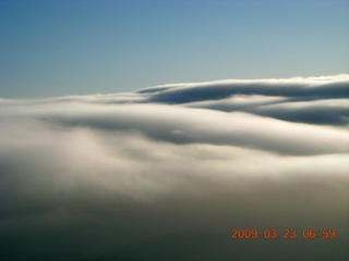 aerial - clouds in the Superstition Mountains