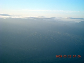 aerial - clouds in the Superstition Mountains