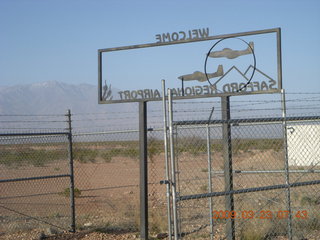 Safford Airport (SAD) - entrance sign