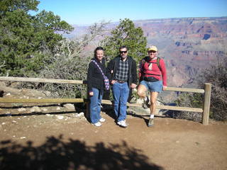 Grand Canyon trip - Judy, Mitch, Adam at South Kaibab