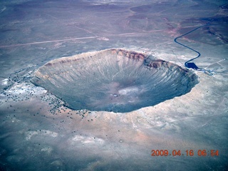 aerial - meteor crater