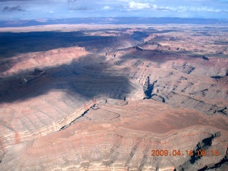 aerial - north of Monument Valley