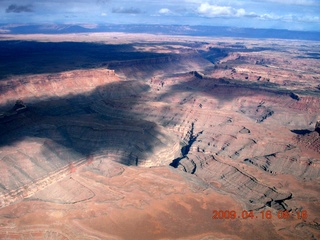 aerial - north of Monument Valley