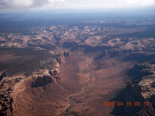 aerial - north of Monument Valley