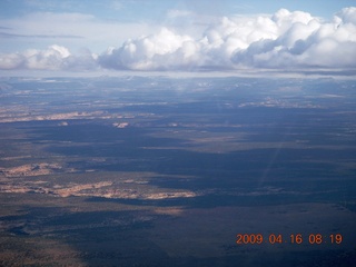 aerial - north of Monument Valley