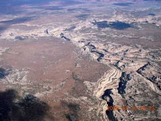 aerial - north of Monument Valley