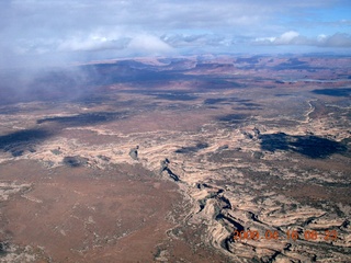 aerial - north of Monument Valley