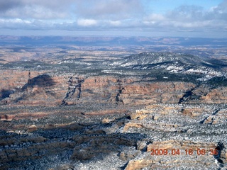 aerial - north of Monument Valley