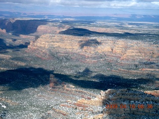 aerial - north of Monument Valley