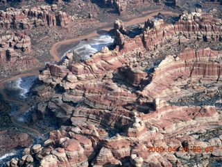 aerial - north of Monument Valley