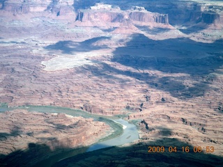 aerial - Canyonlands - Colorado River - Lathrop trail end