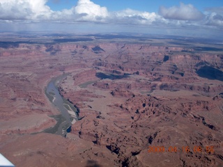 aerial - Canyonlands - Colorado River - Lathrop trail end