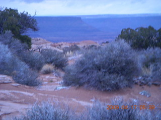 Canyonlands - Lathrop trail hike - predawn running through the grass