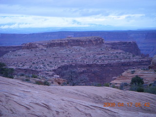 Canyonlands - Lathrop trail hike - predawn running through the grass