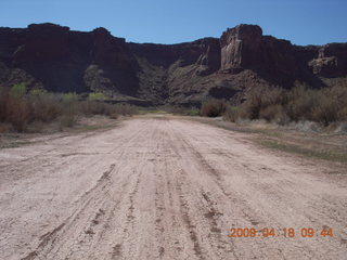 Moab morning run - Route 191 and 128 (Scenic Drive) - another runner