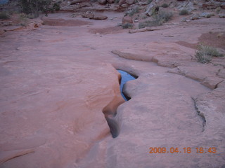 277 6uj. Arches National Park - Park Avenue hike - tiny slot canyon