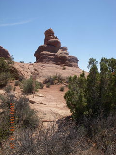 44 6uk. Arches National Park - climber on top