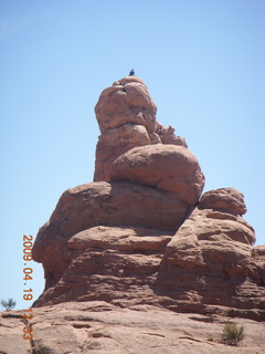 45 6uk. Arches National Park - climber on top