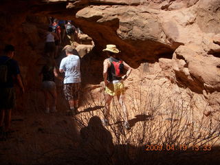 58 6uk. Arches National Park - hikers - Fiery Furnace hike- Fiery Furnace hike