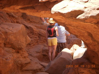 Arches National Park - hikers - Fiery Furnace hike