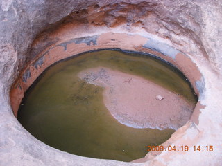 Arches National Park - Fiery Furnace hike - pothole