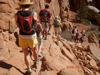 145 6uk. Arches National Park - Fiery Furnace hike - Chris and hikers