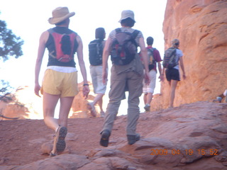 148 6uk. Arches National Park - Fiery Furnace hike - Chris and hikers