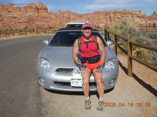152 6uk. Arches National Park - Adam and Mitsubishi Eclipse Spyder