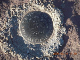 188 6uk. Canyonlands National Park - Murphy Trail run - USGS marker