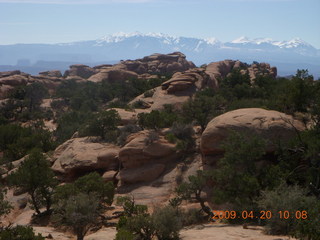 Arches National Park - Devil's Garden hike - two fellows atop Double-O Arch