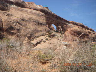 115 6ul. Arches National Park - Devil's Garden hike - small arch next to Landscape Arch