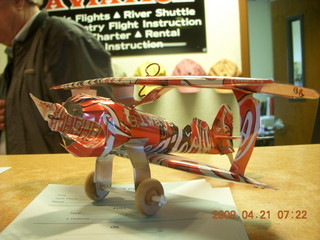Coke can airplane at Red Tail Aviation, Canyonlands (CNY)