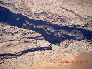 Fry Canyon (UT74) - slot canyon - aerial