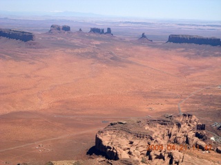 aerial - north of Monument Valley - slot canyon
