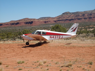 Charles Lawrence photo - Charles and Adam getting ready to fly N4372J at Fry Canyon