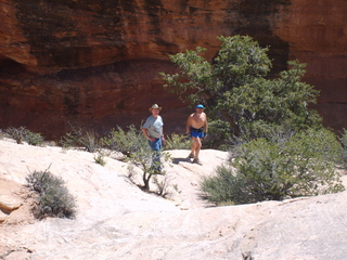 38 6un. Charles Lawrence photo - Charles and Adam at slot canyon near Fry Canyon