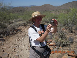 Sunrise hike with Beth - Beth taking a picture